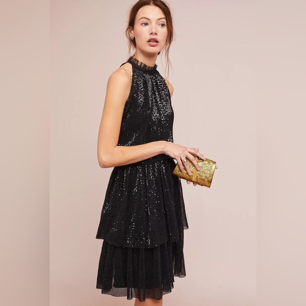 Nwt Shoshanna Hollybrooke Sequin Dress Size 2